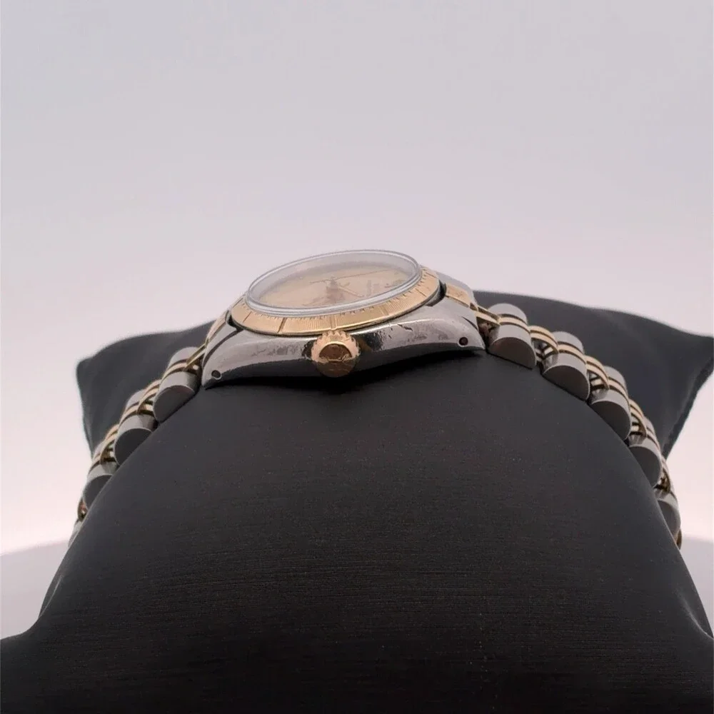 Vintage Rolex Oyster Perpetual 6724 Zephyr Dial Two Tone Ladies Watch